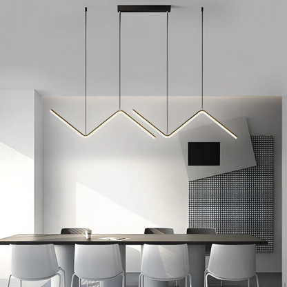 Hanglamp Minimalistisch LED met Golvend Zigzag Design en Verstelbare Hoogte