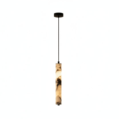 Hanglamp Minimalistisch met Cilindervormige Natuursteen Kap en Verstelbare Hoogte