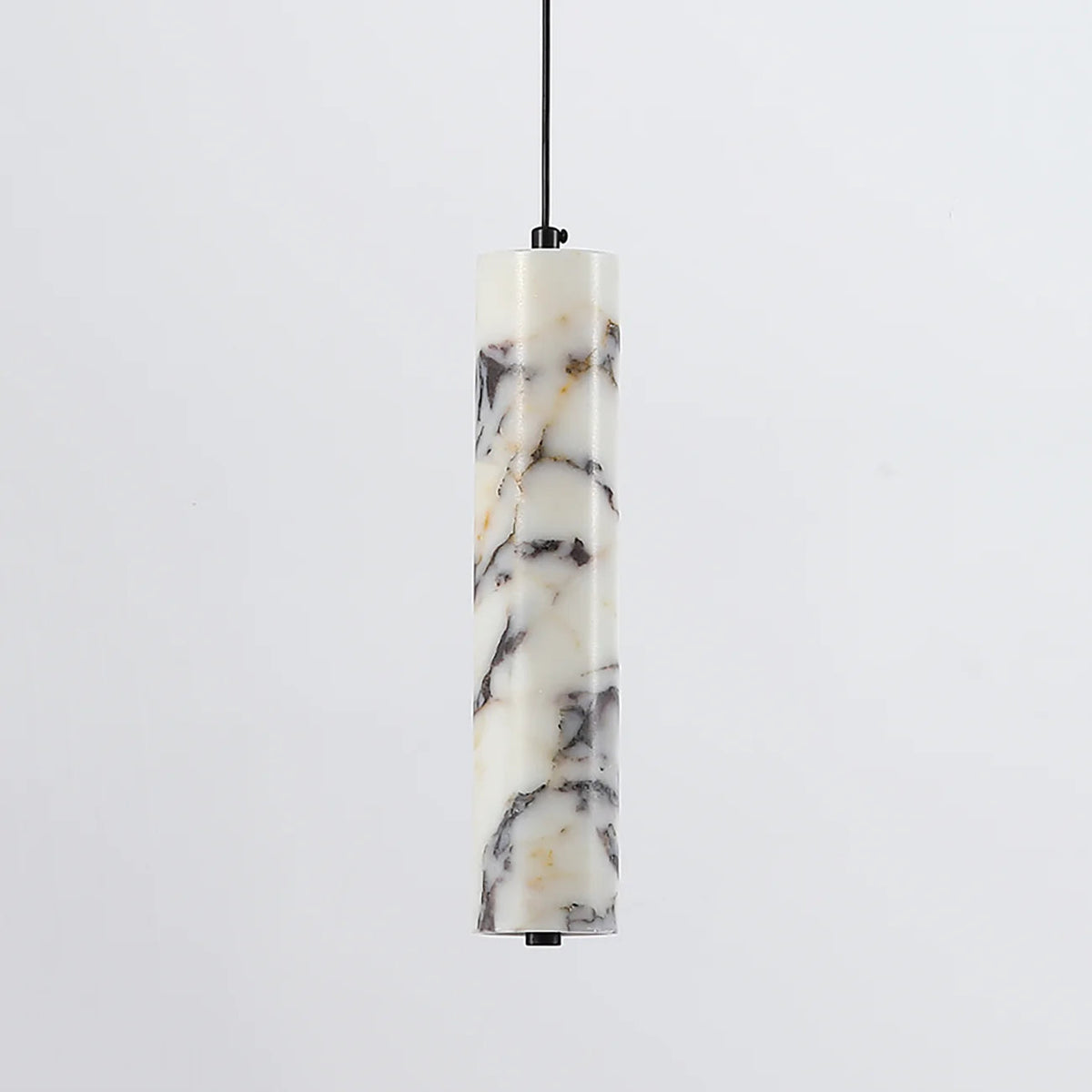 Hanglamp Minimalistisch met Cilindervormige Natuursteen Kap en Verstelbare Hoogte