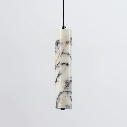 Hanglamp Minimalistisch met Cilindervormige Natuursteen Kap en Verstelbare Hoogte