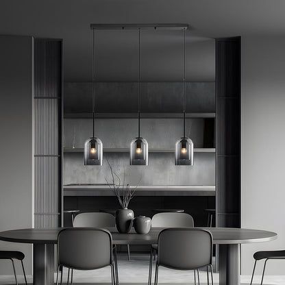 Hanglamp Minimalistisch met Dubbele Glazen Kap en E14 Fitting