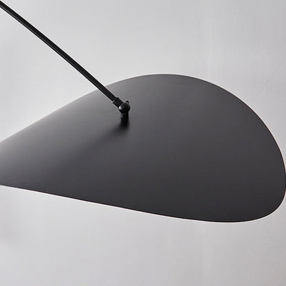 Hanglamp Minimalistisch met Gebogen Arm en Schijfvormige Kap