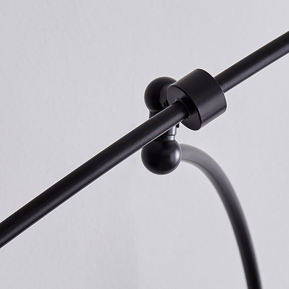 Hanglamp Minimalistisch met Gebogen Arm en Schijfvormige Kap