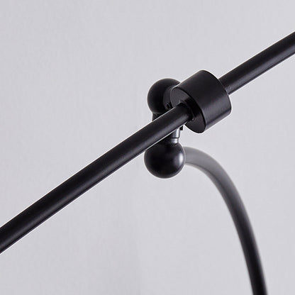Hanglamp Minimalistisch met Gebogen Arm en Schijfvormige Kap