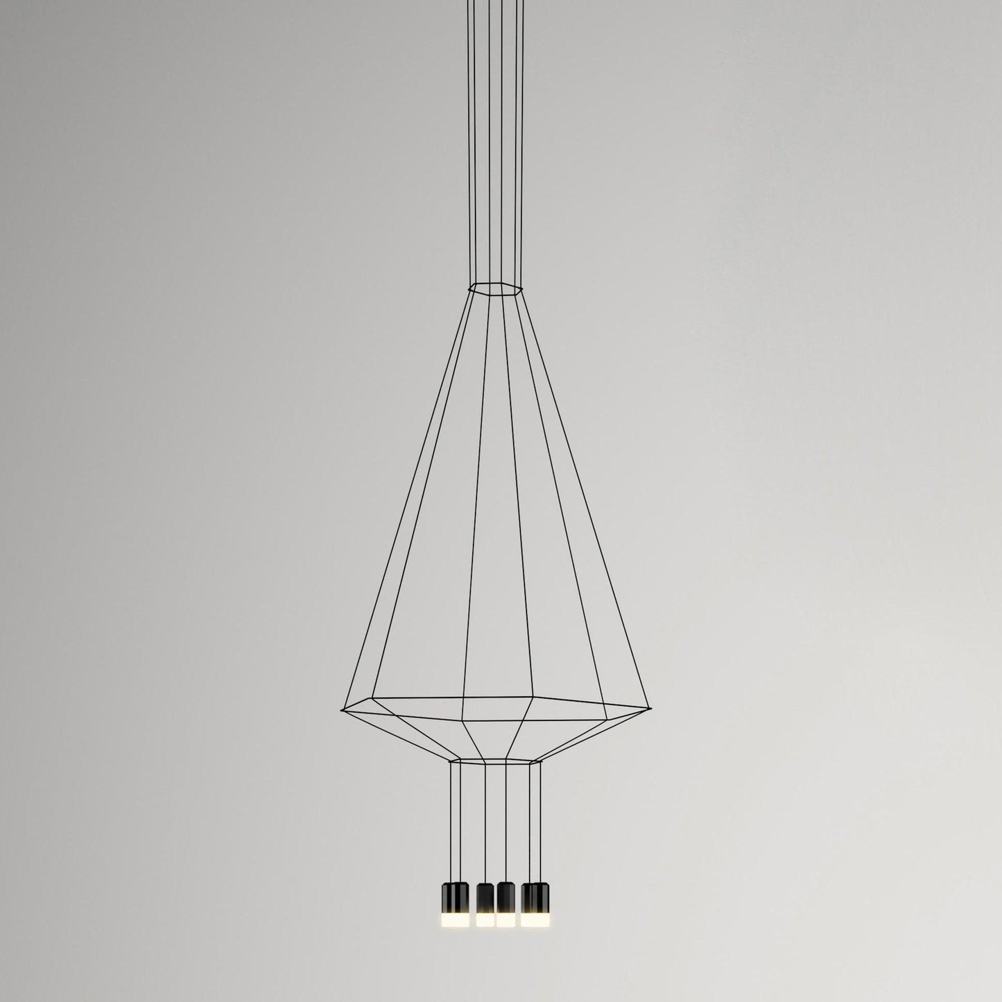 Hanglamp Minimalistisch met Geometrisch Draadframe en LED Spots