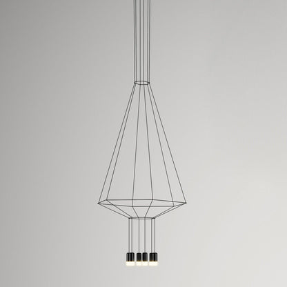 Hanglamp Minimalistisch met Geometrisch Draadframe en LED Spots