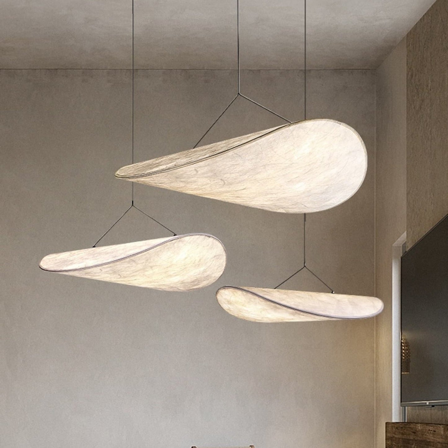 Hanglamp Minimalistisch met Organische Vorm en Geïntegreerde LED