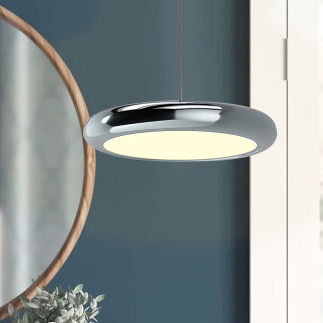 Hanglamp Minimalistisch met Ronde Schijfkap en Verstelbare Hoogte