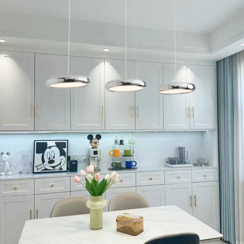 Hanglamp Minimalistisch met Ronde Schijfkap en Verstelbare Hoogte