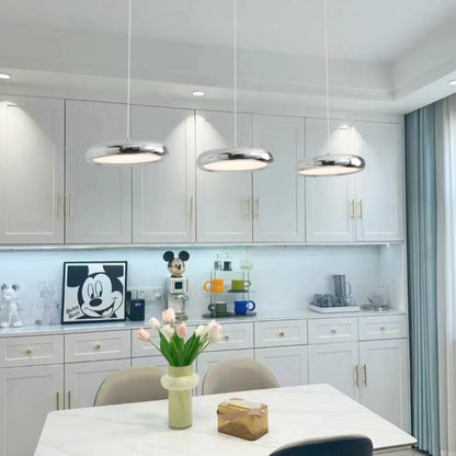 Hanglamp Minimalistisch met Ronde Schijfkap en Verstelbare Hoogte