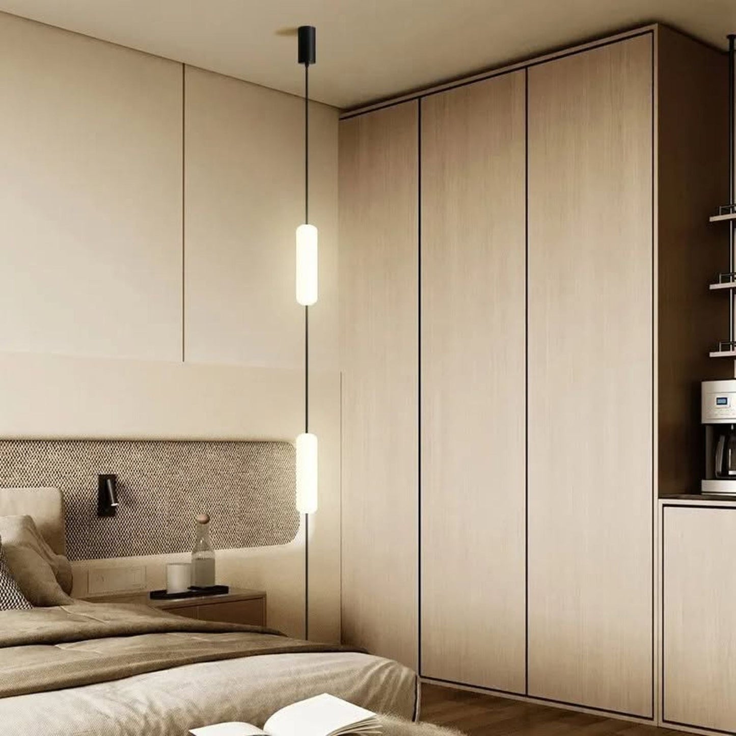 Hanglamp Minimalistisch met Verticale LED Cilinders en Verstelbare Hoogte