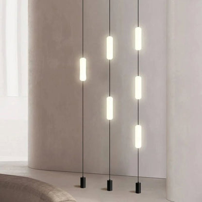 Hanglamp Minimalistisch met Verticale LED Cilinders en Verstelbare Hoogte
