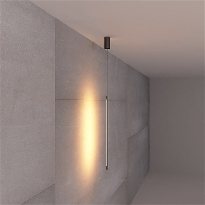 Hanglamp Minimalistisch met Verticale LED Staaf en Verstelbare Hoogte