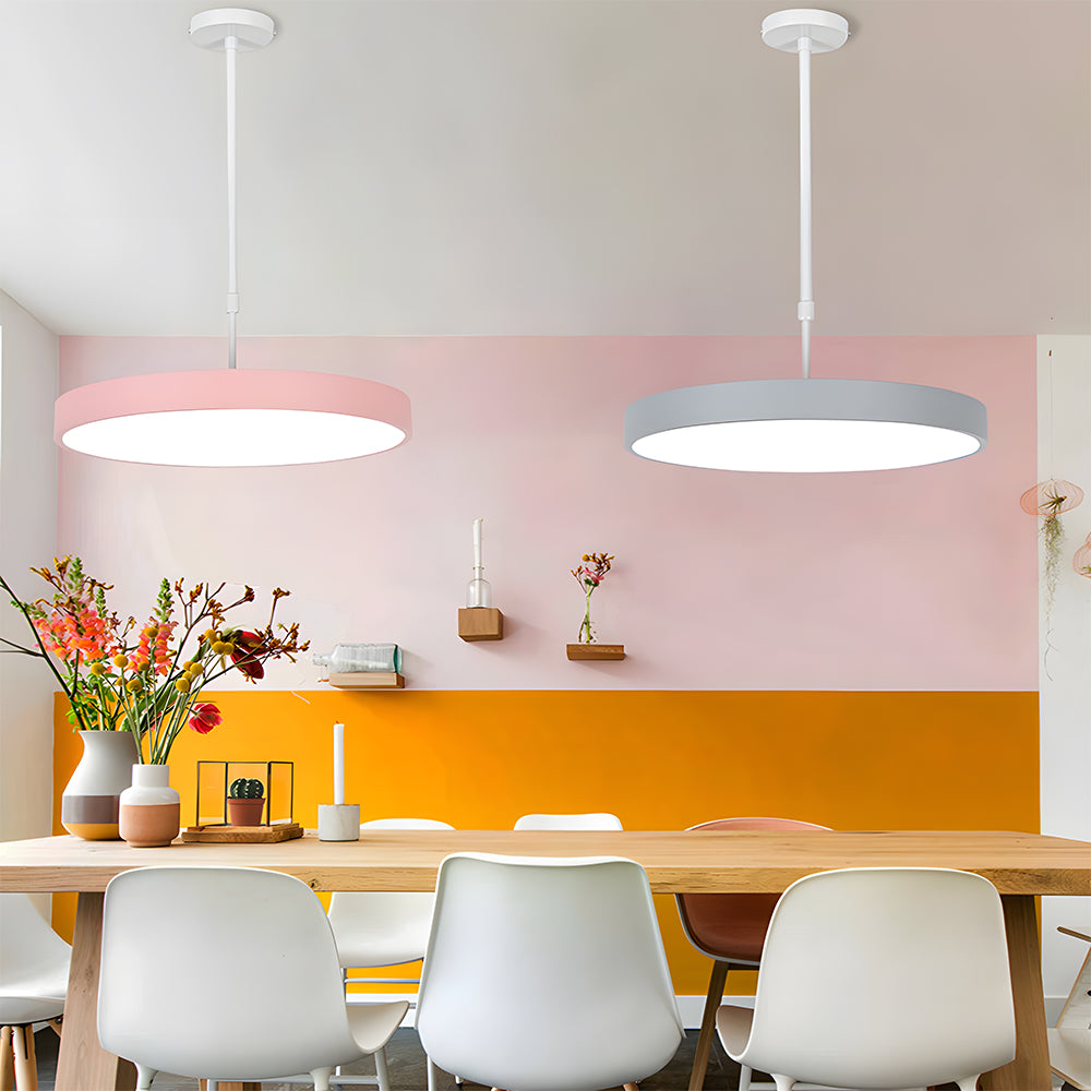 Hanglamp Minimalistisch Rond met Geïntegreerde LED en Verstelbare Hoogte