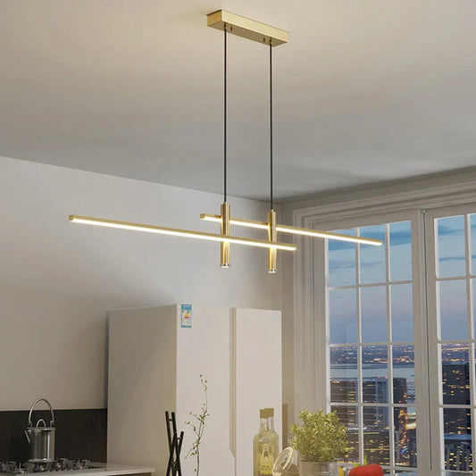 Hanglamp Modern Lineair LED met Afstandsbediening en Dimfunctie