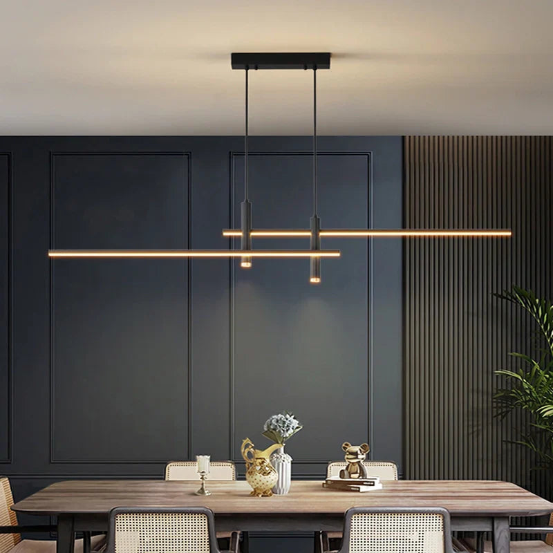 Hanglamp Modern Lineair LED met Afstandsbediening en Dimfunctie