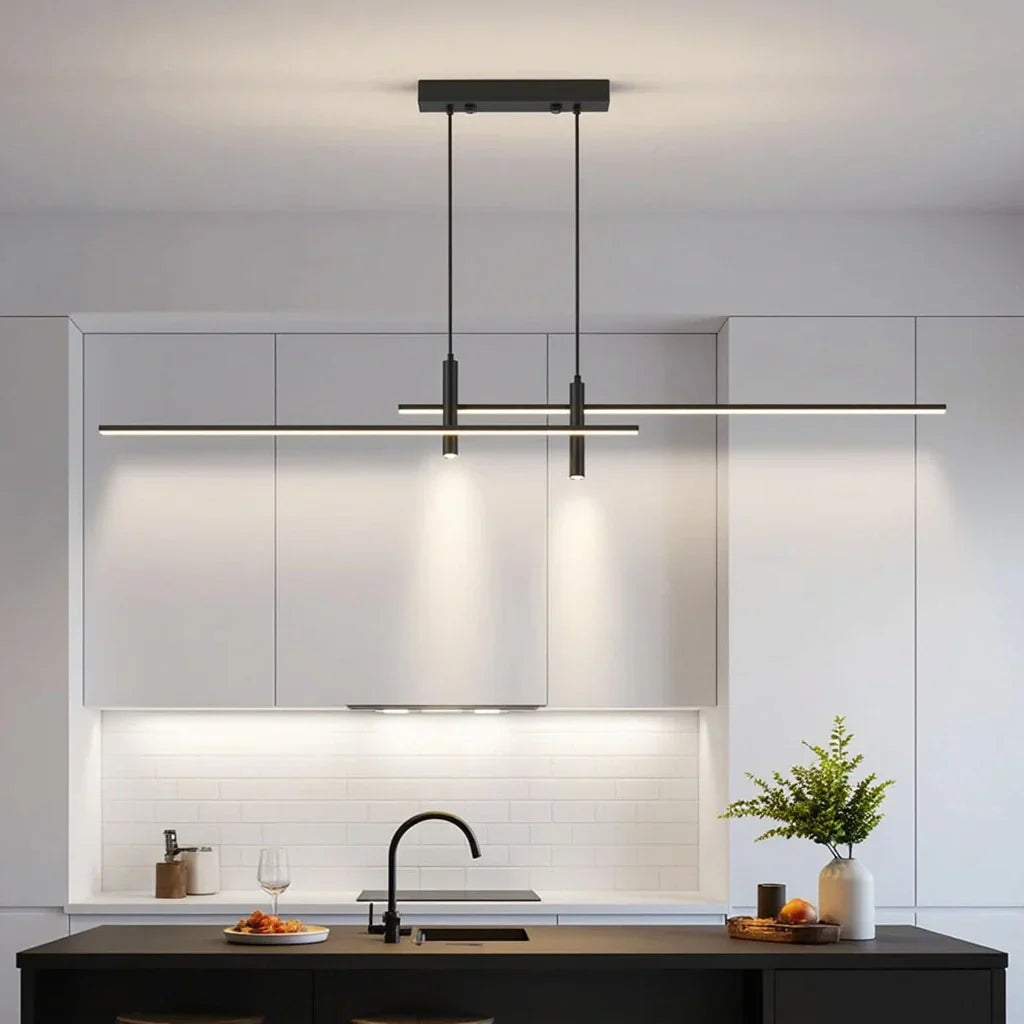 Hanglamp Modern Lineair LED met Afstandsbediening en Dimfunctie