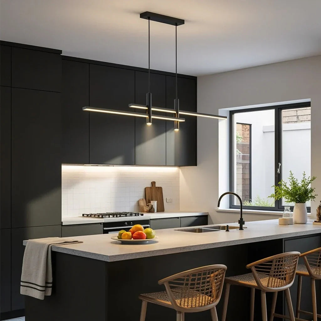 Hanglamp Modern Lineair LED met Afstandsbediening en Dimfunctie