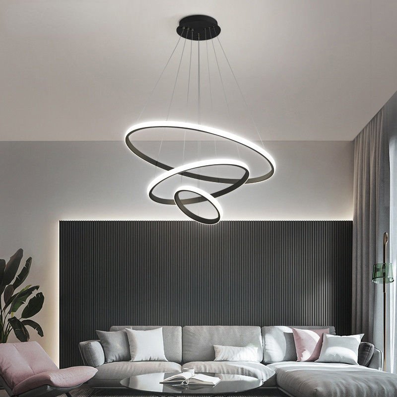 Hanglamp Modern met 3 Ringen en Verstelbare Hoogte