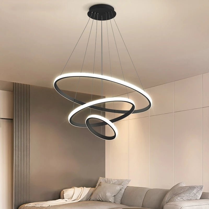 Hanglamp Modern met 3 Ringen en Verstelbare Hoogte