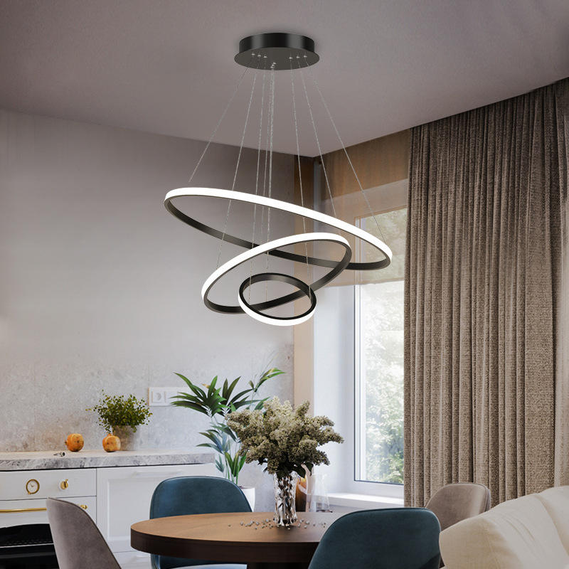 Hanglamp Modern met 3 Ringen en Verstelbare Hoogte