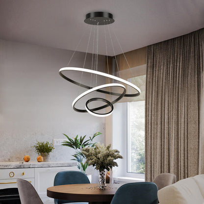 Hanglamp Modern met 3 Ringen en Verstelbare Hoogte