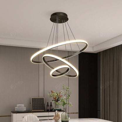 Hanglamp Modern met 3 Ringen en Verstelbare Hoogte