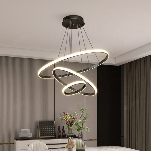 Hanglamp Modern met 3 Ringen en Verstelbare Hoogte