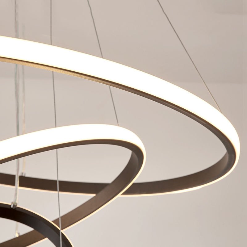 Hanglamp Modern met 3 Ringen en Verstelbare Hoogte