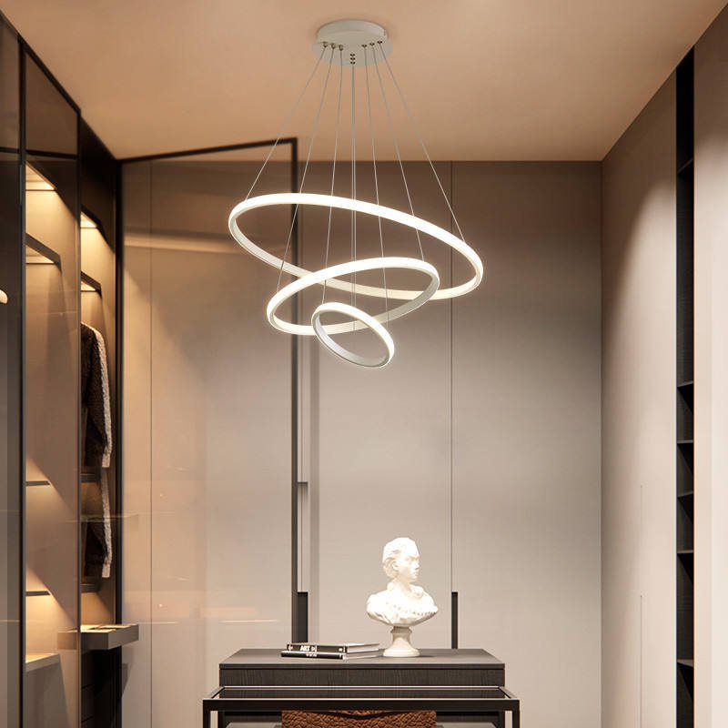 Hanglamp Modern met 3 Ringen en Verstelbare Hoogte
