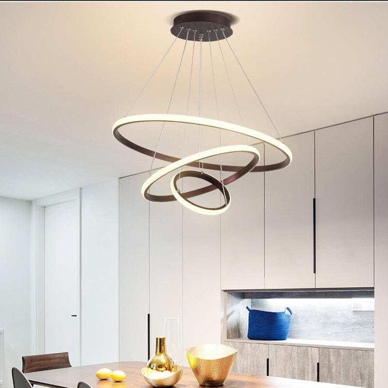 Hanglamp Modern met 3 Ringen en Verstelbare Hoogte