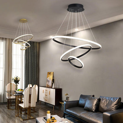 Hanglamp Modern met 3 Ringen en Verstelbare Hoogte