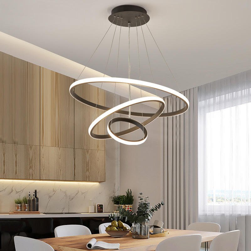 Hanglamp Modern met 3 Ringen en Verstelbare Hoogte
