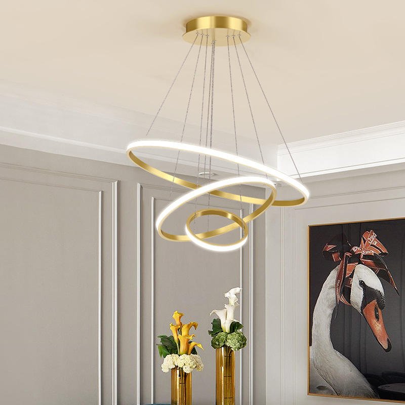 Hanglamp Modern met 3 Ringen en Verstelbare Hoogte