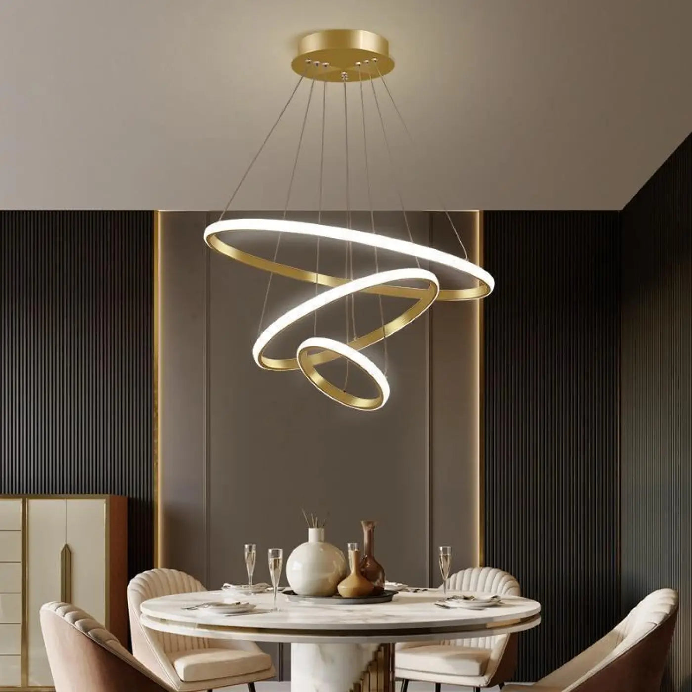 Hanglamp Modern met Drie Ringen en Geïntegreerde LED