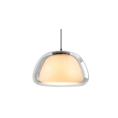 Hanglamp Modern met Dubbele Glazen Kap en Verstelbare Hoogte
