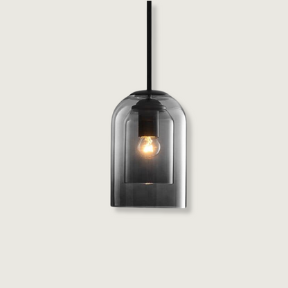 Hanglamp Modern met Dubbele Glazen Kap en Verstelbare Kabellengte