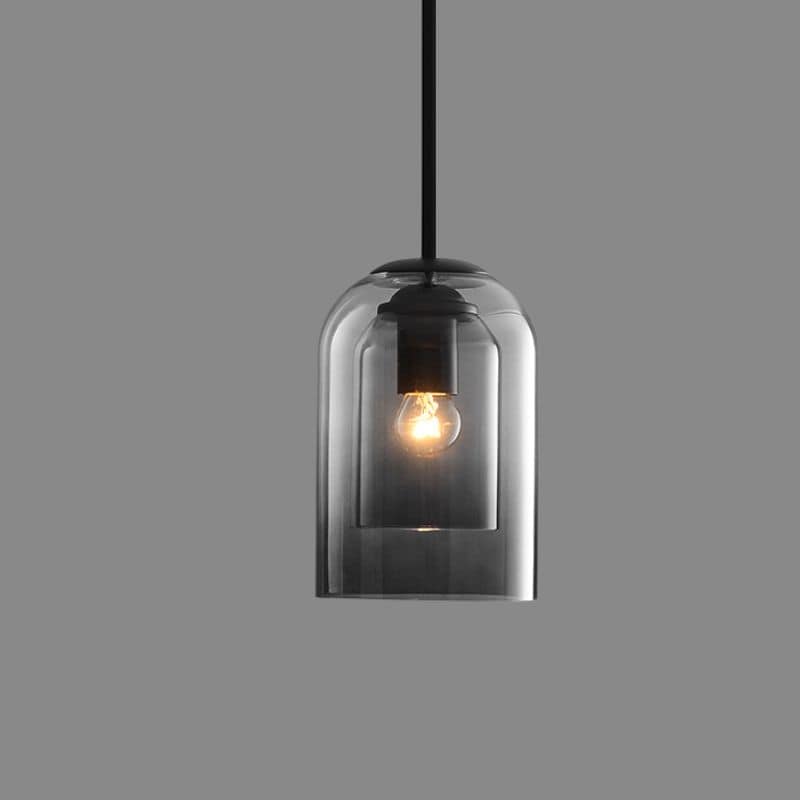Hanglamp Modern met Dubbele Glazen Kap en Verstelbare Kabellengte