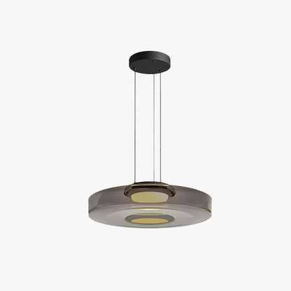 Hanglamp Modern met Gelaagde Glazen Kap en Verstelbare Hoogte