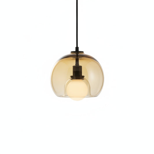 Hanglamp Modern met Glazen Bol Kap en Verstelbare Hoogte