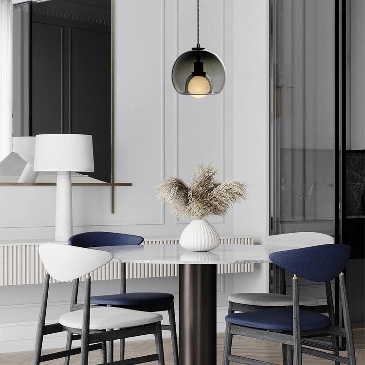 Hanglamp Modern met Glazen Bol Kap en Verstelbare Hoogte
