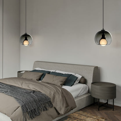 Hanglamp Modern met Glazen Bol Kap en Verstelbare Hoogte