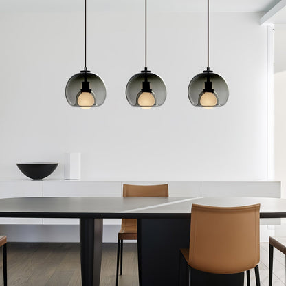 Hanglamp Modern met Glazen Bol Kap en Verstelbare Hoogte