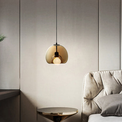 Hanglamp Modern met Glazen Bol Kap en Verstelbare Hoogte