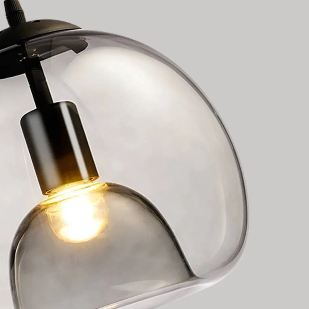 Hanglamp Modern met Glazen Bol Kap en Verstelbare Hoogte