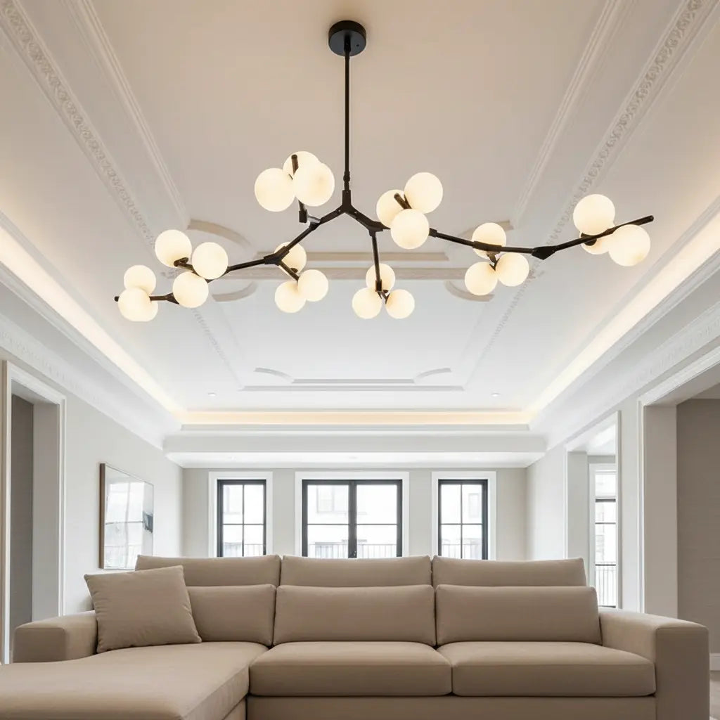 Hanglamp Modern met Glazen Bollen en Takkenvorm