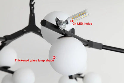 Hanglamp Modern met Glazen Bollen en Takkenvorm