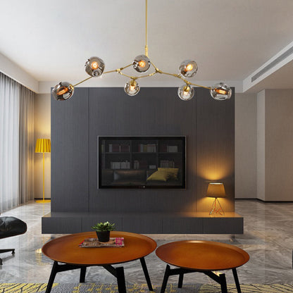 Hanglamp Modern met Glazen Bollen en Vertakte Armen