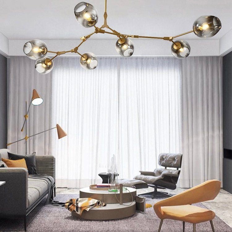 Hanglamp Modern met Glazen Bollen en Vertakte Armen
