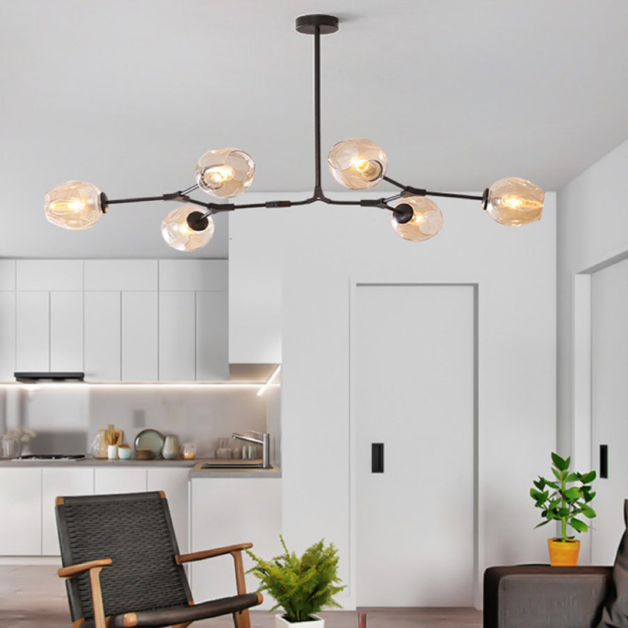 Hanglamp Modern met Glazen Bollen en Vertakte Armen